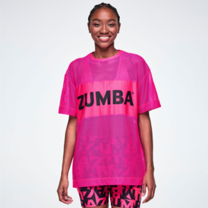 Ultrabright Mesh Boxy Top - Shocking Pink